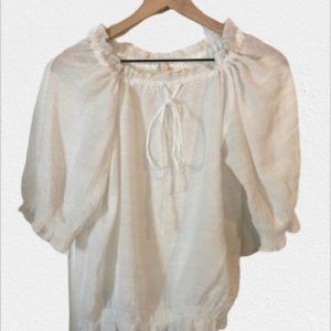 Boho Sheer White Top